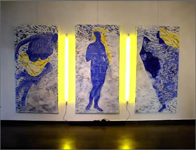 Triptychon Geburt der Venus, 200 x 100 cm, 2001